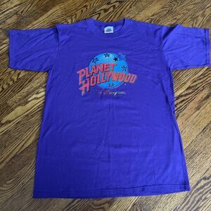 Planet Hollywood Walt Disney World Purple T Shirt Mens Sz Medium Made In USA